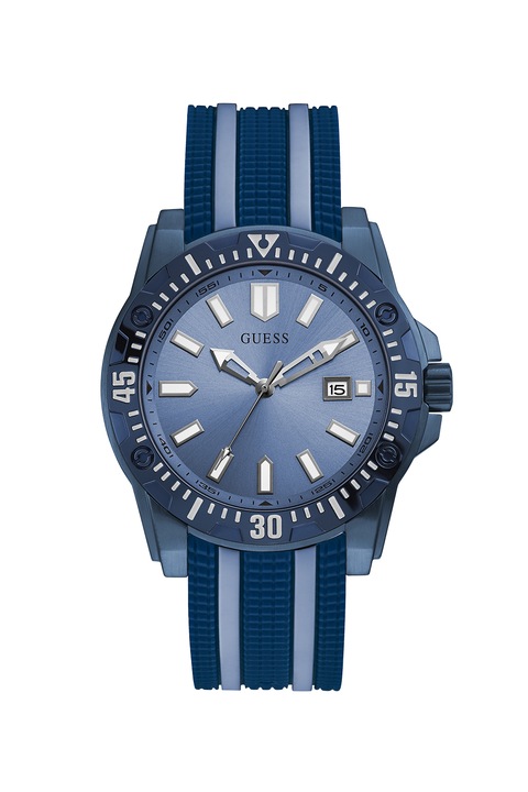 Guess, Analóg karóra szilikonszíjjal, Kék