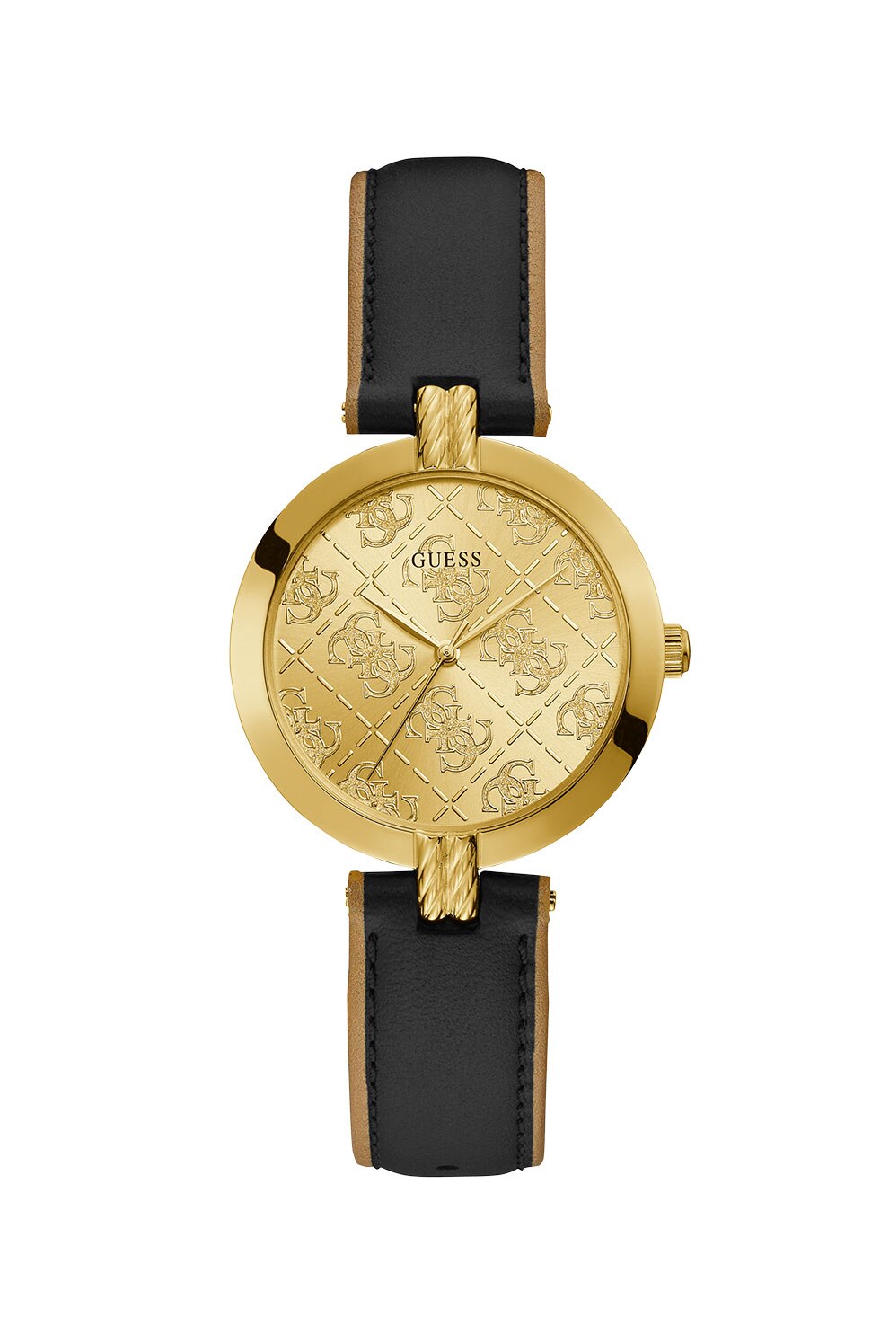 Guess, Ceas quartz cu logo, Negru