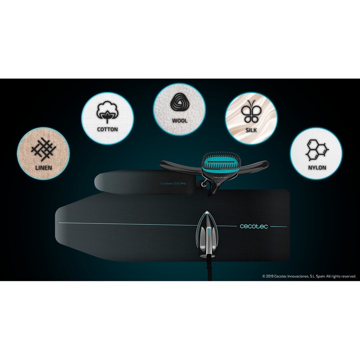Гладачна станция Cecotec Total Iron 10100 Pro, 4 в 1, 2200 W, 5 бара, 220 g/min, 2.8 л