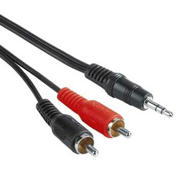 Cablu audio, Hama, 2x RCA, 1x jack 3.5mm, 2m Cablu audio, Hama, 2x RCA, 1x jack 3.5mm, 2m