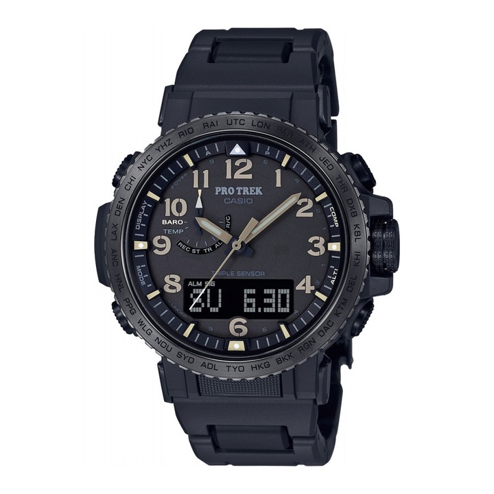 Ferfi karora, Casio, Pro Trek Tough Solarwqfaszgxhc, Fekete, kétszínű