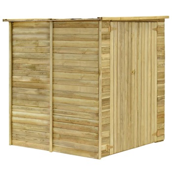 Magazin depozitare unelte, vidaXL, Lemn de pin tratat, 157 x 159 x 178 cm, Maro Magazin depozitare unelte, vidaXL, Lemn de pin tratat, 157 x 159 x 178 cm, Maro