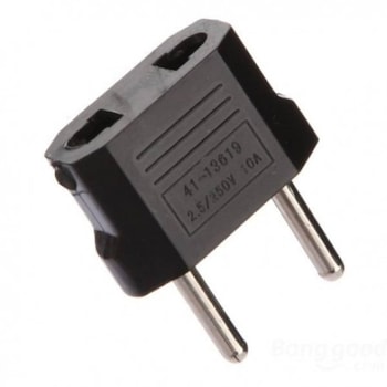 Adaptor priza USA la Europa 10A, negru Adaptor priza USA la Europa 10A, negru