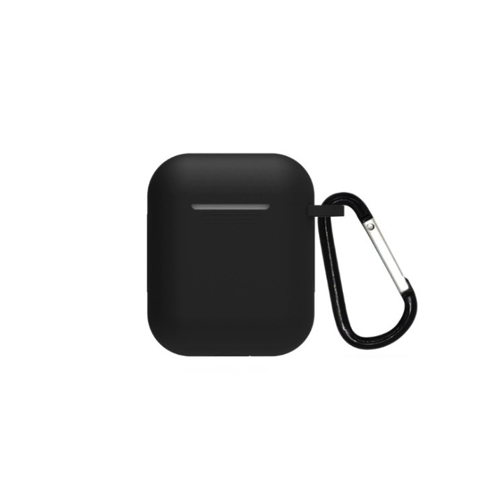 Apple Airpods fejhallgató tok, szilikon, fekete