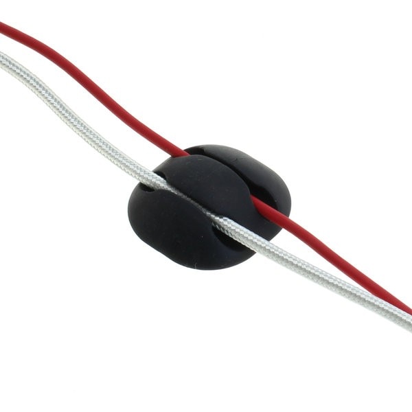 Set 10 cleme CELLTEK pentru management cabluri cu adeziv, negru - eMAG.ro