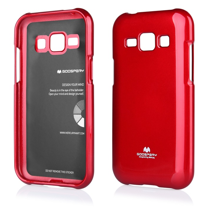 Силиконов гръб Omni Jelly Case за Samsung Galaxy J1, Червен
