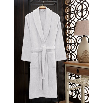 Halat de baie barbat, Kring, 100% bumbac, 460 gsm, XL/XXL, Alb Halat de baie barbat, Kring, 100% bumbac, 460 gsm, XL/XXL, Alb