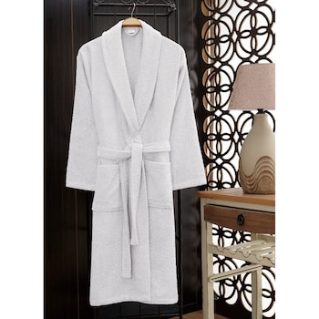 Halat de baie dama, Kring, 100% bumbac, 460 gsm, XL/XXL, Alb Halat de baie dama, Kring, 100% bumbac, 460 gsm, XL/XXL, Alb