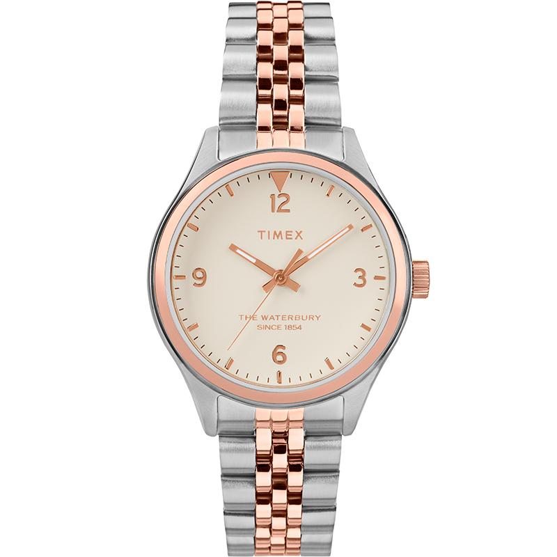 Ceas dama Timex TW2T49200 Quartz Argintiu, Rose gold