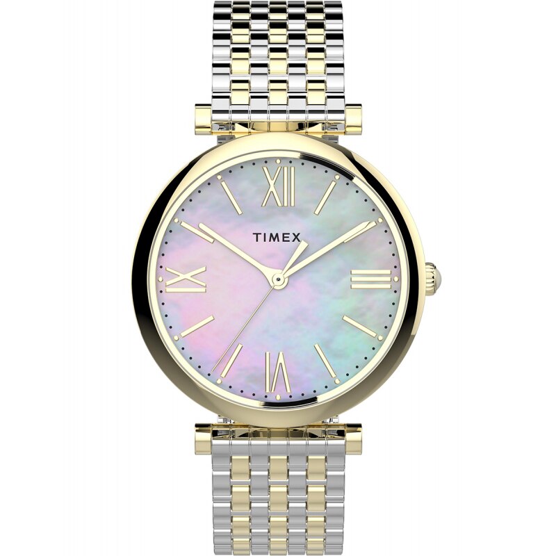Ceas dama Timex TW2T79400 Quartz Argintiu, Auriu