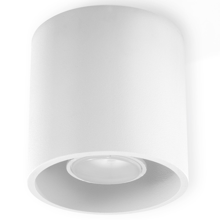 Модерна лампа за таван SOLLUX, ORBIS 1, 40 W, Бял