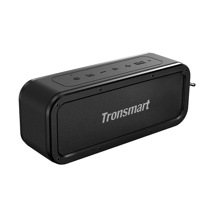 Tronsmart Element Force Hordozható hangszóró, Bluetooth 5.0, IPX7 vízállóság, 40W, Fekete