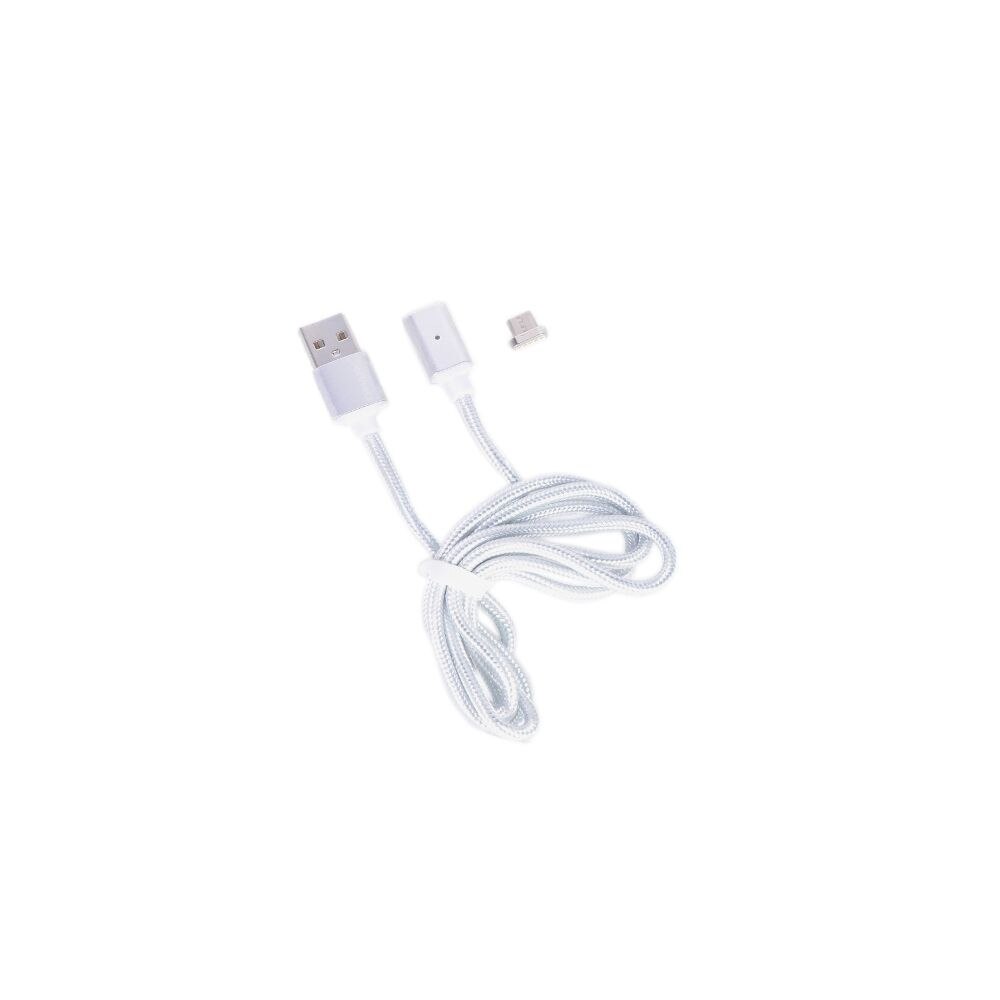 Cablu Royal HQ-C3670 micro USB, conector magnetic, pentru telefon sau tableta, 1m, Argint