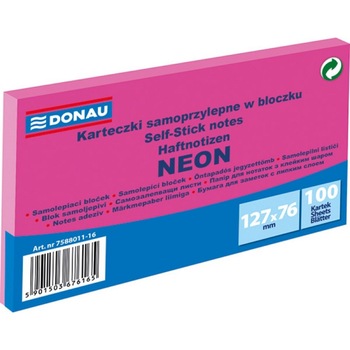 Notite Adezive DONAU, 76x127 mm, 100 File, 70 g/m², Culoare Roz Neon Notite Adezive DONAU, 76x127 mm, 100 File, 70 g/m², Culoare Roz Neon
