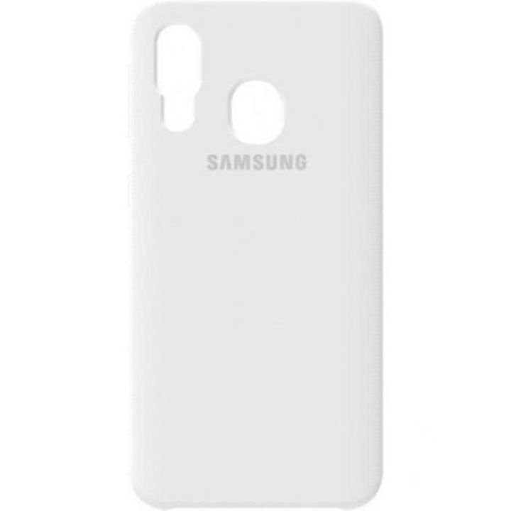 Мек силиконов защитен калъф за гръб, за Samsung Galaxy A20 / A30, ултратънък бъмпер, бял