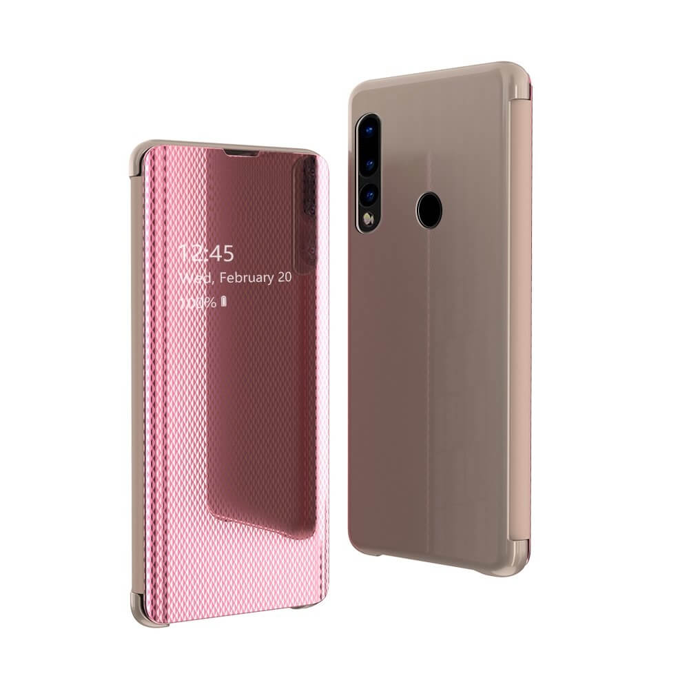 Husa Huawei P30 Lite, Flip / Book / Carte, Clear View, Roz