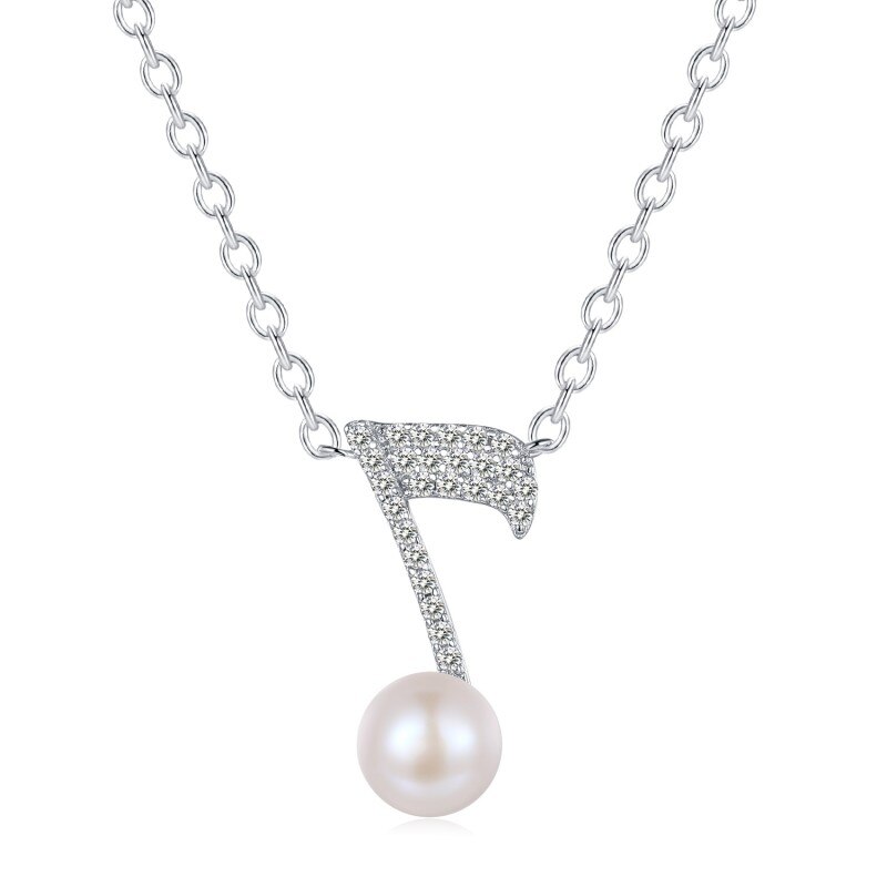 Colier Shinsaki Argint 925 Perla Cultura, CZ, Ajustabil 38-43 PS181053N-1