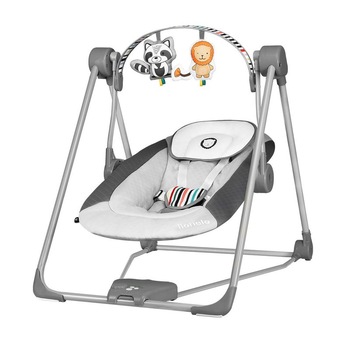 Fotoliu balansoar pliabil Lionelo Otto, Cozy Grey, Gri Fotoliu balansoar pliabil Lionelo Otto, Cozy Grey, Gri