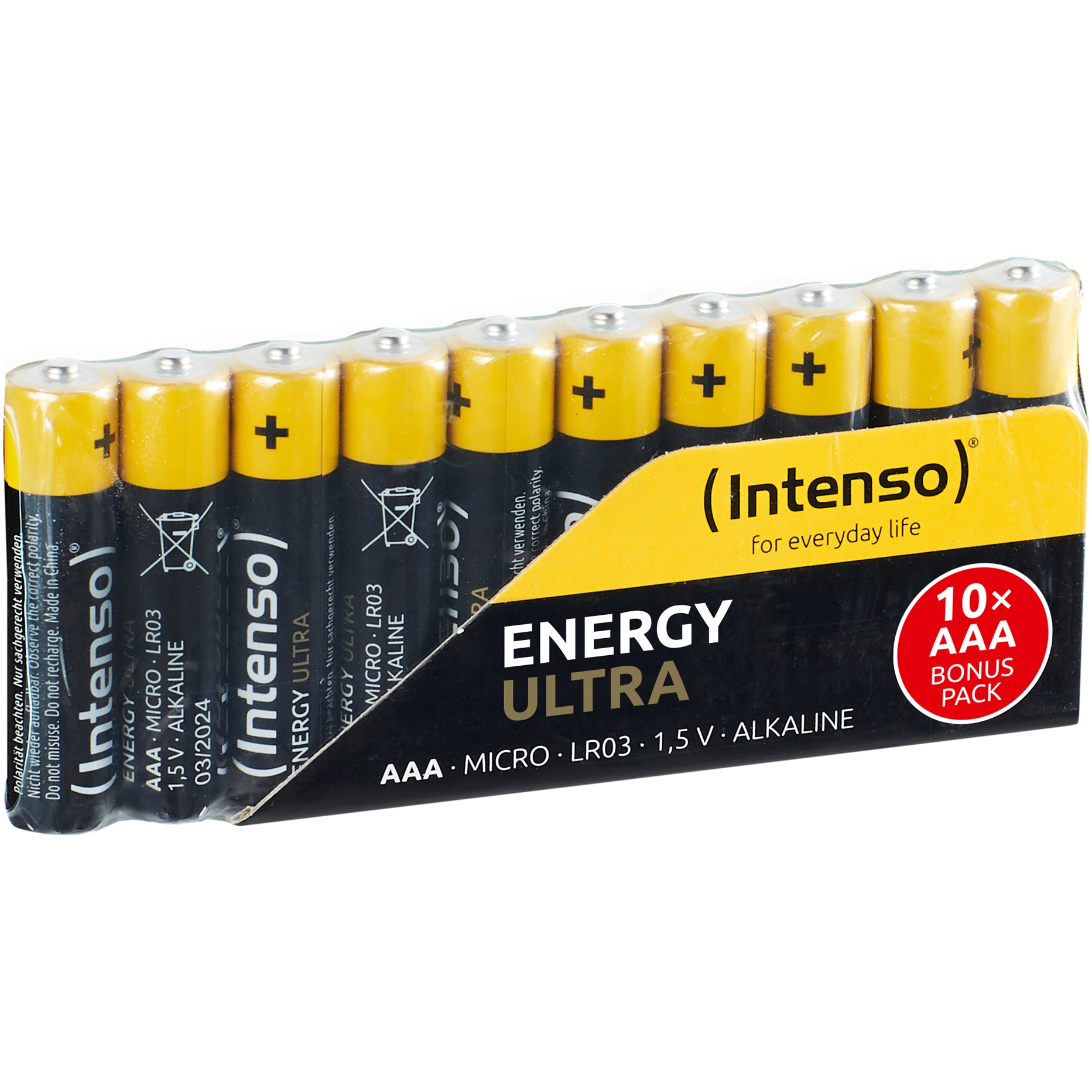 Baterii Alcaline Intenso Energy Ultra, AAA, 10 buc