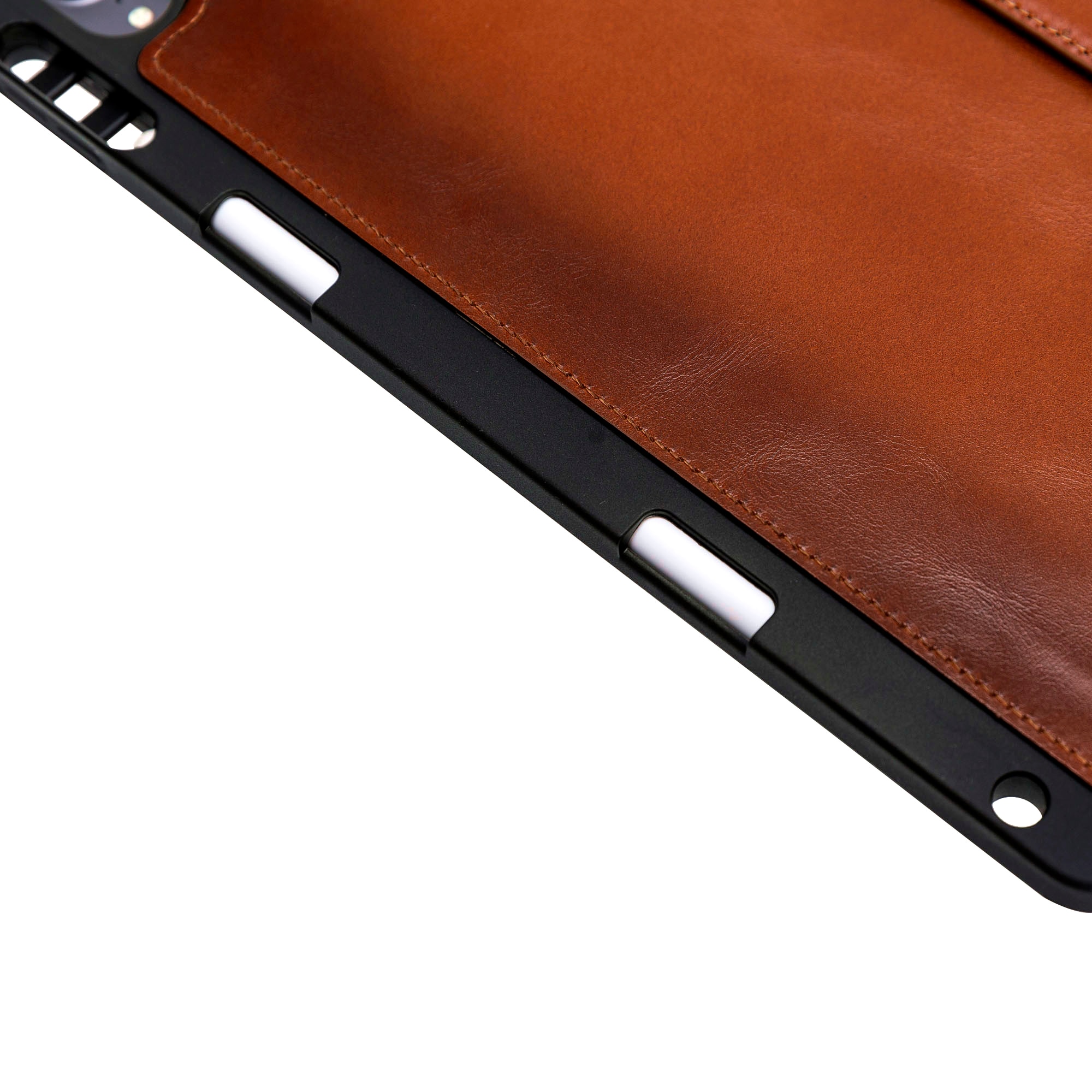 Husa iPad Pro 11 (2018), Bouletta Felix, piele naturala premium, protectie superioara, back cover, suport pencil integrat, Maro Burnished tan