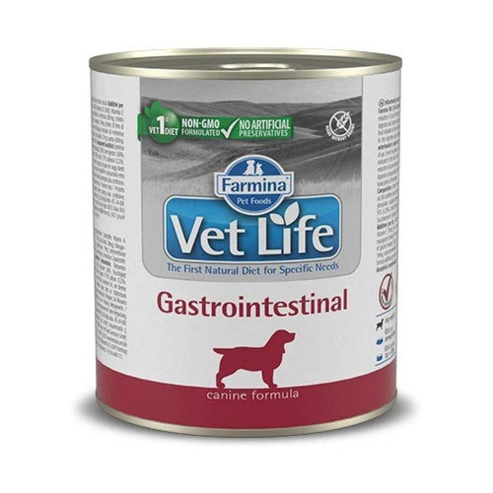 Hrana dietetica pentru caini, Vet Life Gastrointestinal, 300 g