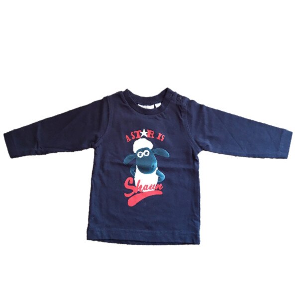 Bluza bebe, Shaun, Vita da pecora, Baiat Bleumarin inchis, 3 luni, 59 cm