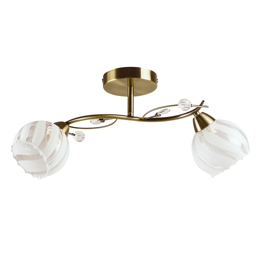 Lustra Interior Erste Flandra 2x60W Max E27 EL0034077 Culoare Alama Alb