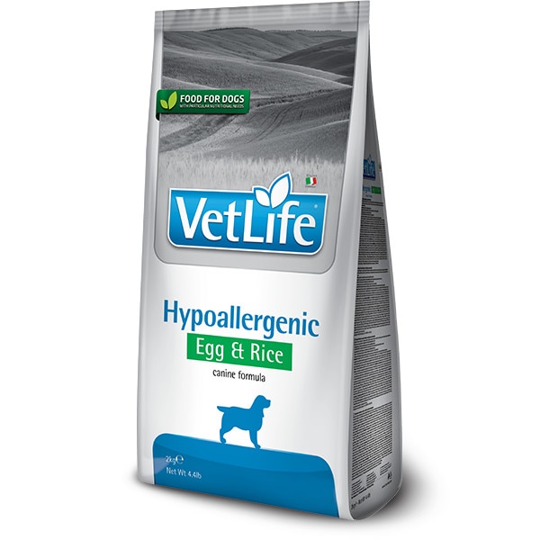 Hrana dietetica pentru caini, Vet Life Hypoalergenic Egg&Rice, 2 kg