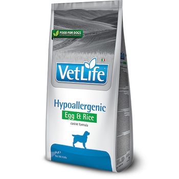 Hrana dietetica pentru caini, Vet Life Hypoalergenic Egg&Rice, 2 kg Hrana dietetica pentru caini, Vet Life Hypoalergenic Egg&Rice, 2 kg