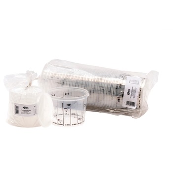 Set 25 pahare gradate folosite la mixare vopsea sau lac - capac inclus - 750 ml CBS Set 25 pahare gradate folosite la mixare vopsea sau lac - capac inclus - 750 ml CBS