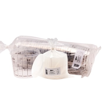Set 25 pahare gradate folosite la mixare vopsea sau lac - capac inclus - 1400 ml CBS Set 25 pahare gradate folosite la mixare vopsea sau lac - capac inclus - 1400 ml CBS