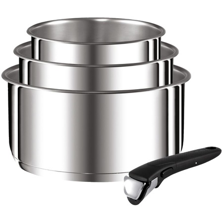 Set Tefal Ingenio Stainless Steel, 3 piese - eMAG.ro
