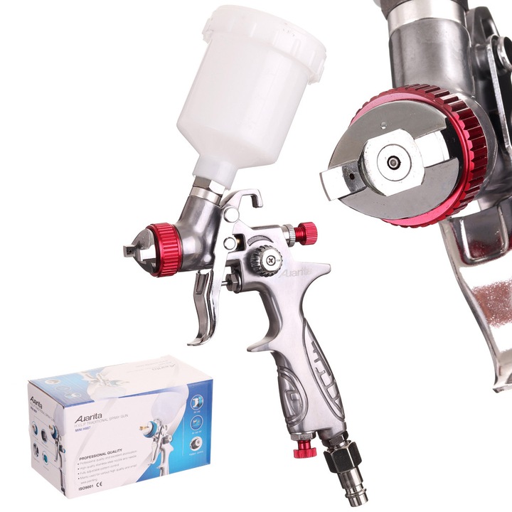 Pistol de pulverizare mini h-887 hvlp 1.0mm auarita