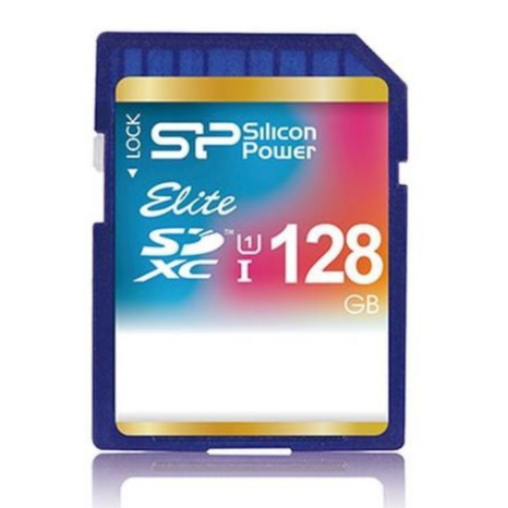 Card de memorie Silicon Power microSDXC 128GB CL10UHS-I U1, Mod SDR104, DSC, Albastru