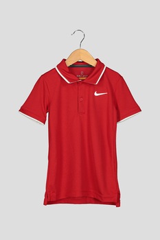 Nike, Tricou polo realizat cu Dri-Fit, pentru tenis, Rosu inchis Nike, Tricou polo realizat cu Dri-Fit, pentru tenis, Rosu inchis