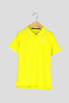 Nike, Tricou polo realizat cu Dri-Fit, pentru tenis, Galben/Alb Nike, Tricou polo realizat cu Dri-Fit, pentru tenis, Galben/Alb