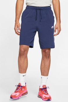 Nike, Pantaloni scurti cu logo Sportswear, Bleumarin/Alb