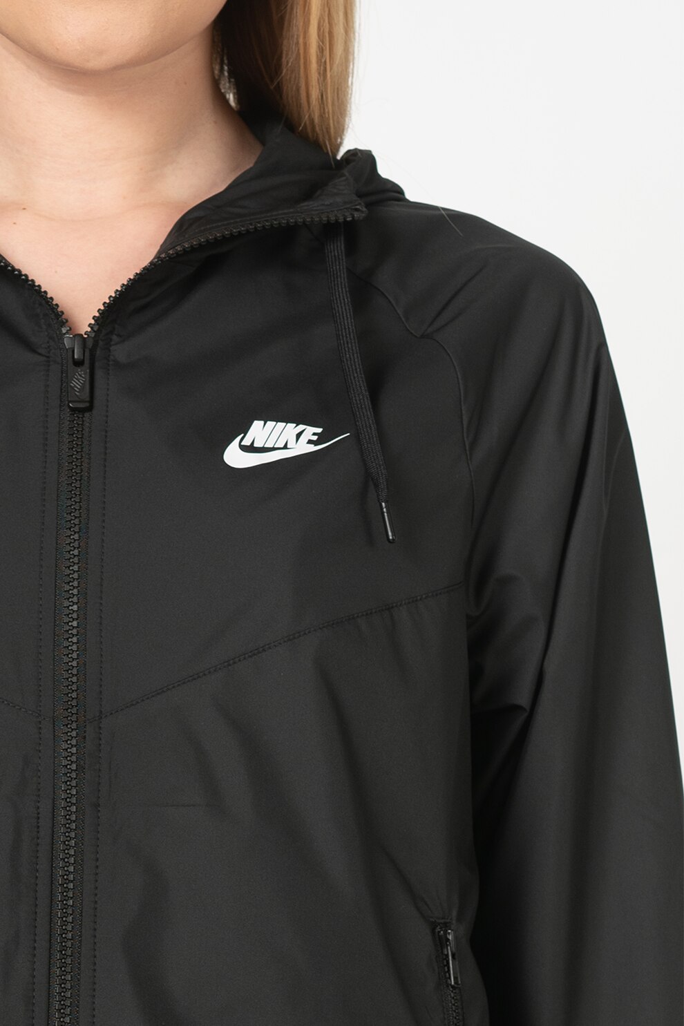 Nike, Laza fazonú vékony dzseki apró logómintával eMAG.hu Nike, Könnyű súlyú kapucnis dzseki, Fehér Fekete, L eMAG.hu