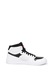 Nike, Кожени спортни обувки Jordan Access с перфорации, Бял/Черен, 11.5