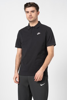 Nike, Tricou polo de bumbac pique Matchup, Negru stins Nike, Tricou polo de bumbac pique Matchup, Negru stins