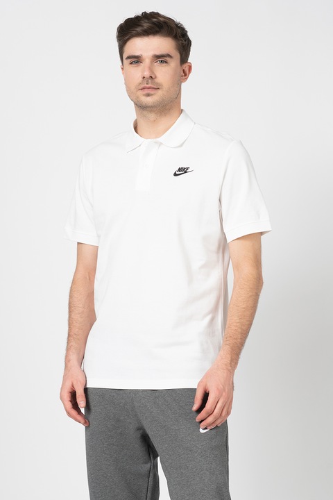 Nike, Tricou polo de bumbac pique Matchup, Alb
