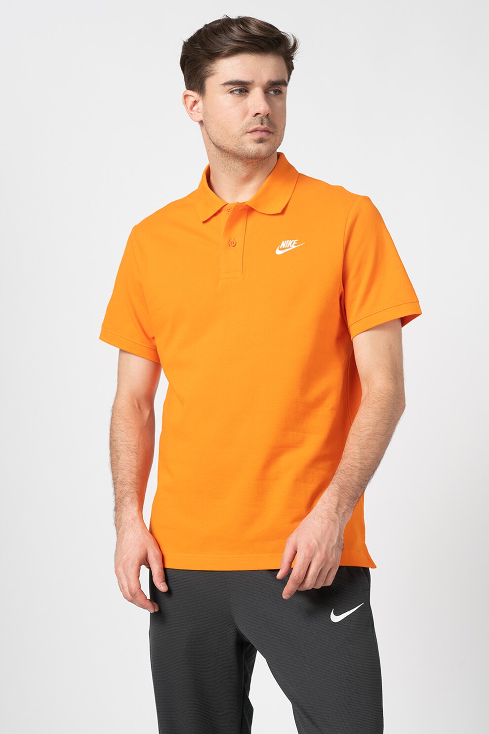 Nike, Tricou polo de bumbac pique Matchup, Oranj