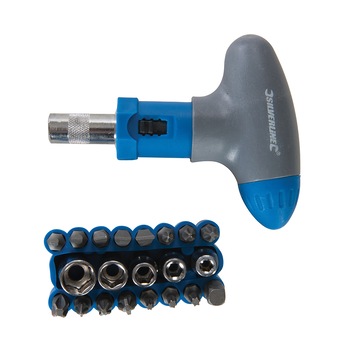 Mini surubelnita cu clichet, 22 piese, Silverline Mini surubelnita cu clichet, 22 piese, Silverline