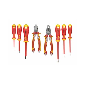 Trusa 8 scule izolate VDE pentru electricieni, Felo Trusa 8 scule izolate VDE pentru electricieni, Felo