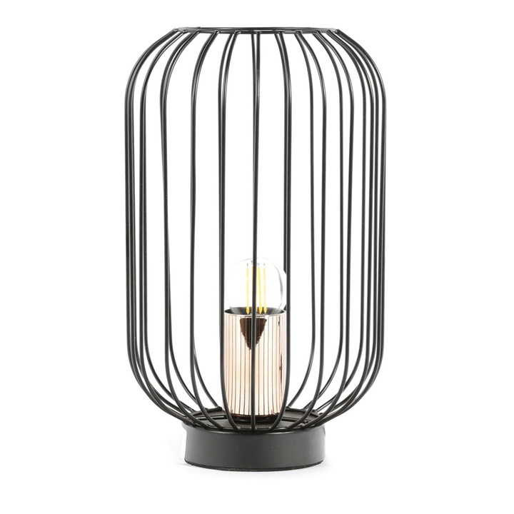 Veioza Platinet 44878, E27, 40W, cu abajur tip grilaj metalic φ180x290mm