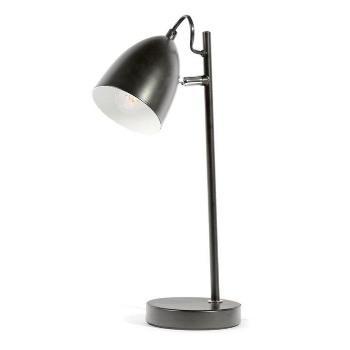 Platinet Lámpa, E14, 25W, magasság 370mm, alap φ165x22mm, lámpabúra φ95x115mm, fém, fekete