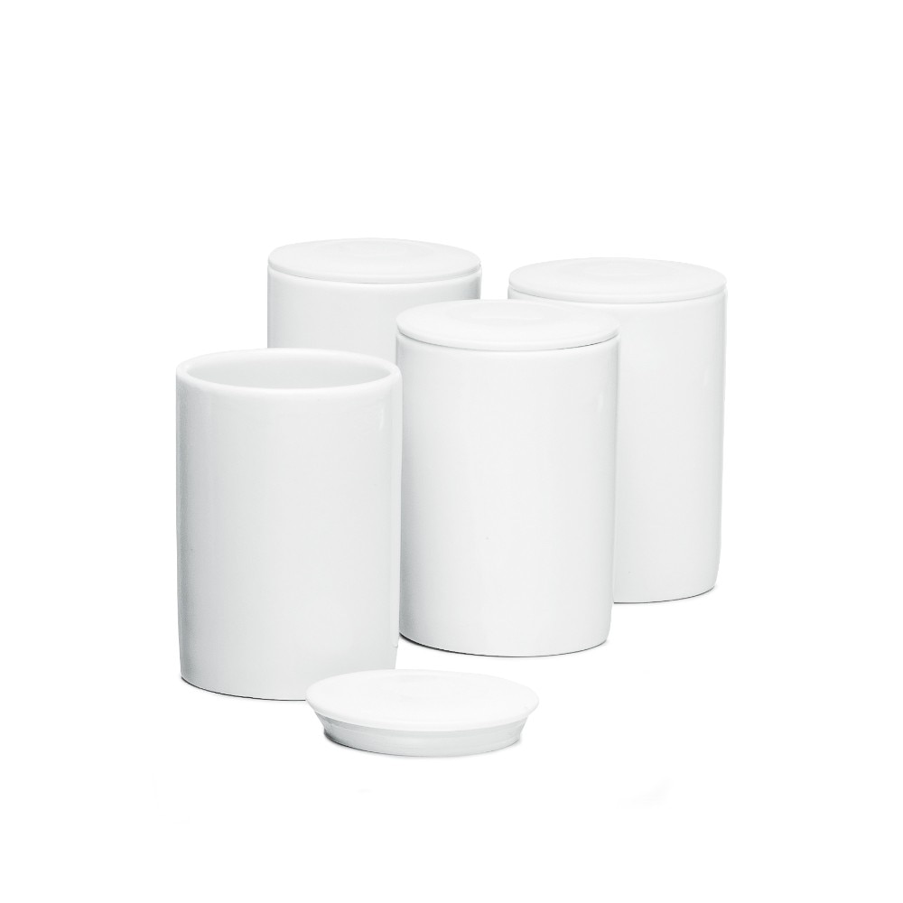 Set rezerva de 4 cani ceramice pentru aparatul de facut iaurt, Rommelsbacher, JB4