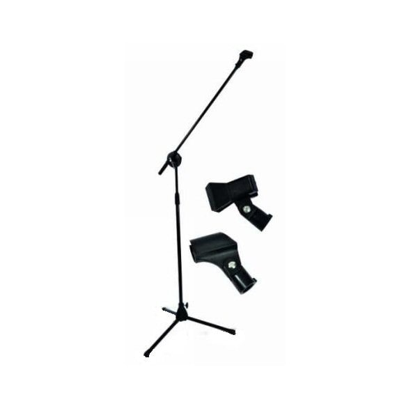 Stativ de Microfon Royal WG-800 + 2 manere, Metal, Negru