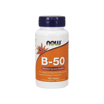 Supliment nutritiv Now, Vitamina B-50, 100 capsule Supliment nutritiv Now, Vitamina B-50, 100 capsule