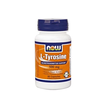 Supliment alimentar, L-tirozina, NOW, 60 capsule Supliment alimentar, L-tirozina, NOW, 60 capsule